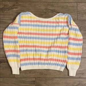 Sezane low scoop back knit sweater